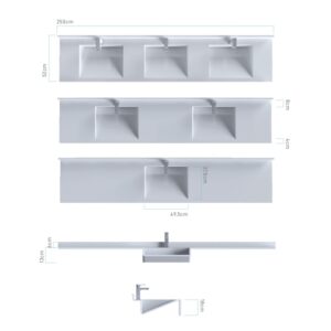 Matrix Monoblock Sanitec White (60cm-250cm)